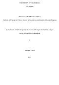 Cover page: “We Leave School Because of Jobs:” The Role of Work in the Paths to Success of Students in an Alternative Education Program