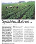 Cover page: Township limits on 1,3-D will impact adjustment to methyl bromide phase-out