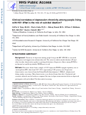 Cover page: Clinical correlates of depression chronicity among people living with HIV: What is the role of suicidal ideation?