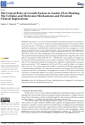 Cover page: The Critical Role of Growth Factors in Gastric Ulcer Healing: The Cellular and Molecular Mechanisms and Potential Clinical Implications