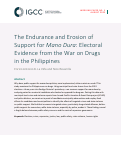 Cover page of The Endurance and Erosion of Support for <em>Mano Dura</em>: Electoral Evidence from the War on Drugs in the Philippines