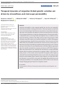 Cover page: Temporal dynamics of migration‐linked genetic variation are driven by streamflows and riverscape permeability