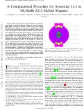 Cover page of A Computational Procedure for Assessing Ic(ε) in Nb3Sn/Bi-2212 Hybrid Magnets
