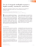 Cover page: The role of retrograde intraflagellar transport in flagellar assembly, maintenance, and function.