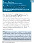 Cover page: A phase II study of continuous oral mTOR inhibitor everolimus for recurrent, radiographic-progressive neurofibromatosis type 1–associated pediatric low-grade glioma: a Neurofibromatosis Clinical Trials Consortium study
