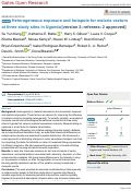 Cover page: Heterogeneous exposure and hotspots for malaria vectors at three study sites in Uganda