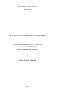 Cover page: Essays on International Economics
