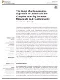 Cover page: The Value of a Comparative Approach to Understand the Complex Interplay between Microbiota and Host Immunity