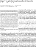 Cover page: Disparities in intimate partner violence prenatal counseling: setting a baseline for the implementation of the Guidelines for Women's Preventive Services.