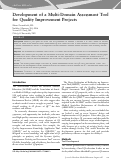 Cover page: Development of a Multi-Domain Assessment Tool for Quality Improvement Projects.