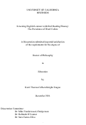 Cover page: Screening English Learners with Oral Reading Fluency: The Prevalence of Word Callers