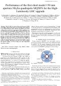 Cover page: Performance of the First Short Model 150-mm-Aperture Nb3Sn Quadrupole MQXFS for the High-Luminosity LHC Upgrade