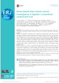 Cover page: Home-based tuberculosis contact investigation in Uganda: a household randomised trial