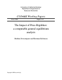 Cover page: The Impact of Price Rigidities: a computable general equilibrium analysis