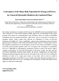 Cover page: Convergence of the Many-Body Expansion for Energy and Forces for Classical Polarizable Models in the Condensed Phase