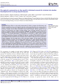 Cover page: The patient's perspective on the need for informed consent for minimal risk studies: Development of a survey-based measure