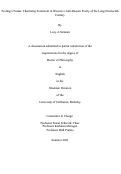 Cover page: Feeling’s Forms: Theorizing Sentiment in Women’s Anti-Racism Poetry of the Long Nineteenth Century