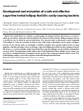 Cover page: Development and evaluation of a safe and effective sugar‐free herbal lollipop that kills cavity‐causing bacteria