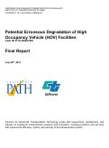 Cover page of Potential Erroneous Degradation of High Occupancy Vehicle (HOV) Facilities