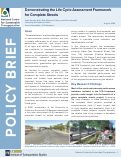 Cover page: Demonstrating the Life Cycle Assessment Framework for Complete Streets