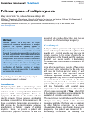 Cover page: Follicular spicules of multiple myeloma