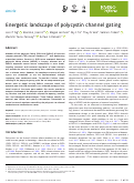 Cover page: Energetic landscape of polycystin channel gating.
