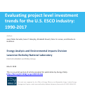Cover page: Evaluating project level investment trends for the U.S. ESCO industry: 1990–2017