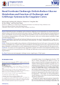 Cover page: Basal Forebrain Cholinergic Deficits Reduce Glucose Metabolism and Function of Cholinergic and GABAergic Systems in the Cingulate Cortex.