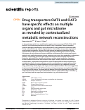 Cover page: Drug transporters OAT1 and OAT3 have specific effects on multiple organs and gut microbiome as revealed by contextualized metabolic network reconstructions
