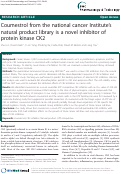 Cover page: Coumestrol from the national cancer Institute¿s natural product library is a novel inhibitor of protein kinase CK2