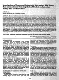 Cover page: Investigations of commensal rodenticide baits against wild Norway rats plus additional toxicology data of warfarin on laboratory Norway rats and house mice