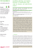 Cover page: Quantifying phenology and migratory behaviours of hummingbirds using single-site dynamics and mark-detection analyses.