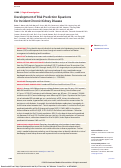 Cover page: Development of Risk Prediction Equations for Incident Chronic Kidney Disease