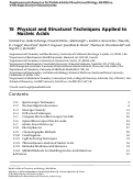 Cover page: Online Content : Physical and Structural Techniques Applied to Nucleic Acids