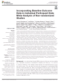 Cover page: Incorporating Baseline Outcome Data in Individual Participant Data Meta-Analysis of Non-randomized Studies
