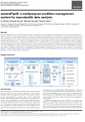 Cover page of systemPipeR: a multipurpose workflow management system for reproducible data analysis