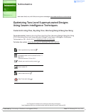 Cover page: Optimizing Two-Level Supersaturated Designs Using Swarm Intelligence Techniques