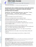 Cover page: Assessing the risk of symptom worsening in psilocybin-assisted therapy for depression: A systematic review and individual participant data meta-analysis.