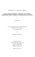 Cover page: ULTRA-HIGH ENERGY DENSITY ROADWAY PIEZOELECTRIC ENERGY HARVESTING SYSTEM