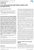 Cover page: Formulating genome‐scale kinetic models in the post‐genome era