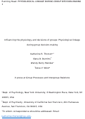 Cover page: Influencing the physiology and decisions of groups: Physiological linkage during group decision-making