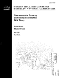 Cover page: Noncommutative Geometry in M-Theory and Conformal Field Theory