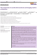 Cover page: The progression of carotid atherosclerosis and imaging markers of dementia