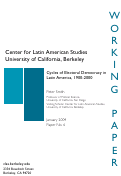 Cover page: Cycles of Electoral Democracy in Latin America, 1900-2000