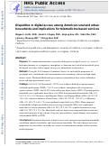 Cover page: Disparities in digital access among American rural and urban households and implications for telemedicine-based services.