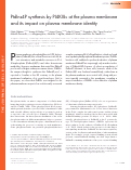 Cover page: PtdIns4P synthesis by PI4KIIIα at the plasma membrane and its impact on plasma membrane identity