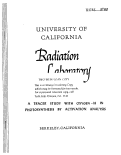 Cover page: A Tracer Study with Oxygen-18 in Photosynthesis by Activation Analysis