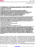 Cover page: Establishment and lineage dynamics of the SARS-CoV-2 epidemic in the UK.