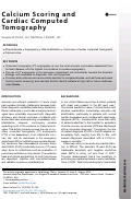 Cover page: Calcium Scoring and Cardiac Computed Tomography