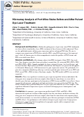 Cover page: Microarray analysis of port wine stains before and after pulsed dye laser treatment